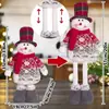 Muñeca Retráctil Navideña Transfronteriza Decoraciones para Escaparates Papá Noel Muñeco de Nieve Figuras de Pie Decoraciones de Regalo de Navidad