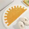 Tapete de Chão Meio Círculo Arco-Íris Estilo Ins em Falso Cashmere, Tapete de Banheiro Absorvente de Secagem Rápida, Tapete Espesso para Quarto Venda por Atacado