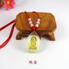 Collar Dorado Luminoso de Cristal de los 12 Zodiacos, Guanyin, Buda con Cuerda, Año de Nacimiento, Estudiante, Niños, Gotas de Cristal
