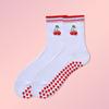Calcetines de Yoga para Mujer, de Media Pantorrilla, Profesionales para Fitness, Pilates, Deportes, Calcetines Antideslizantes con Pantalones de Tiburón, Calcetines de Algodón Bordados de Dibujos Animados