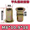 M5M6M8M10 Acero al Carbono Cabeza Plana Patrón Vertical Tuerca Remache de Tracción Galvanizado Cabeza Plana Patrón Vertical Tuerca Remache de Hierro Chapado en Color