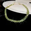 Collar Europeo y Americano Transfronterizo Personalizado de Colores con Tachuelas de Pedrería, Cadena Elegante y Estilosa para la Clavícula, Joyería de Lujo Ligero de Alta Gama al por Mayor