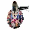 Artículo popular de comercio exterior: Sudadera con capucha impresa en 3D de Manga Blanco y Negro Japonés, Sudadera de Moda para Hombres y Mujeres, Merchandising de Anime