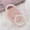 Nudo de Cabello Nuevo 2025 Color Caramelo Degradado Sin Costuras para Mujer, Cuerda para el Cabello Tipo Cable de Teléfono, Accesorio de Goma para Cola de Caballo Alta