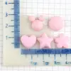 Materiais de Doces, Cola de Creme, Acessórios de Resina Coloridos, Estrelas de Cinco Pontas, Corações, Flores de Cinco Pétalas, Capas de Celular, Acessórios de Cabelo DIY, Presilhas