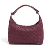 Bolso Nuevo Tejido a Mano de Otoño e Invierno, Compacto y Versátil, Bolso de Mano Vintage de Alta Gama para Mujer, Bolso de Mimbre Vintage para Mujer