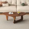 Mesa de Centro de Madera Maciza para Sala de Estar, Lujo Ligero, Mesa Triangular de Forma Especial Moderna y Sencilla, Mesa de Café Creativa para Balcón de Apartamento Pequeño de Celebridad de Internet