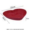 Prato vermelho grande em forma de coração prato de frutas amor prato vermelho festivo de casamento prato de lanche bolo lanche prato vermelho chinês