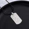 Collar de Acero de Titanio Personalidad Callejera Europea y Americana Hip Hop Moderno Colgante para Hombres y Mujeres Acero Inoxidable Coreano Doble Capa Collar de Texto