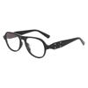 2024 Nuevo Estilo Coreano Avanzado Simple Espejo Liso Liso Combinable Moda Retro Gafas de Montura Cuadrada para Hombre y Mujer