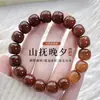 Pulsera Bodhi Tradicional Multigemas Naturales Color Humo para Estudiantes Mujeres, Cuentas Suaves de Semilla de Bodhi para Envolver el Dedo, Cuentas de Oración de Raíz de Bodhi
