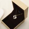 Collar con colgante de amor explosivo de TikTok, cadena de clavícula con microincrustaciones de circonitas coloridas, colgante geométrico de niña en forma de corazón