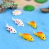 Pez dorado DIY micro paisaje decoración de acuario pecera paisaje acuático llavero de pez creativo decoración de resina manualidades