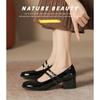 Zapatos Mary Jane para Mujer, Novedad Primavera 2026 Estilo Francés Zapatos de Tacón Bajo, Tacones Gruesos, Modernos Zapatos de Cuero Estilo Británico, Zapatos de Boda