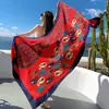 Chal de Estilo Étnico para Verano Mujer 2026 Nuevo Estilo Viaje a Yunnan Protección Solar Bufanda de Seda con Borlas Toalla de Playa