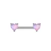 Amazon Aliexpress Comercio Electrónico Transfronterizo Más Vendido Barra de Amor Pezón Anillo de Pezón Corazón de Melocotón Joyería para Piercing de Pecho Venta al por Mayor