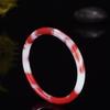 Pulsera Exterior Siente Xinjiang Rojo Sangre de Pollo y Jade Blanco Jade Gobi Flor Flotante Jade Rojo Grande Pulsera Jade Sangre de Pollo Pulsera Venta al por Mayor