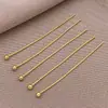 Alfinetes em formato de T, alfinetes em formato de 9, alfinetes com cabeça redonda, banhados a ouro 18K em cobre, materiais para atacado para acessórios de joias artesanais DIY com contas
