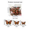 Mariposas Estéreo 3D Naranja y Negras, 12 Piezas, Sala de Estar, Dormitorio, Habitación Familiar Decoración, Pegatinas de Pared, Decoración de PVC, Mariposas Simuladas