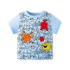 2026 Verano Nuevo Estilo Camiseta de Manga Corta de Dibujos Animados de Dinosaurios para Niños Camiseta para Niños Top para Bebé Venta al por Mayor Dropshipping
