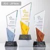 Troféu de Cristal 3D Criativo Estrela de Cinco Pontas Destaque Novo Funcionário Campeão de Vendas Medalha de Alto Padrão Prêmios Prêmios da Reunião Anual