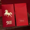 Envelope Vermelho Original Pronto para Usar Ano do Cavalo 2026, Envelope Vermelho Personalizado com Logo Corporativo, Presente Empresarial, Envelope de Ano Novo