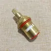 Manija Completa de Grifo con Volante de Flor de Ciruelo en Forma de Cruz, Vástago de Válvula de Grifo de Doble Manija Estilo Antiguo, Accesorios para Regadera de Agua Fría y Caliente