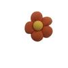 Broche de flor de cinco pétalas de tecido de lã de tricô de algodão de desenho animado fofo, acessórios de cabelo DIY, acessórios para bolsa de sapatos e meias