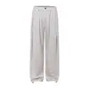 Y6002 Calça Jogger Casual Masculina Unissex Cor Sólida Estilo Retrô High Street Americana com Design Plissado e Caimento Solto