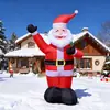 Santa Claus Inflable Transfronterizo de 6 pies Modelo de Aire Luminoso LED Fábrica de Diseño de Lugares Navideños