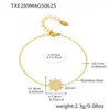 Miduoduo Super Flash Sol Pequeño Incrustado Zircón 5A Clavícula Doble Capa Conjunto de Collar Pulsera Anillo Material de Acero Inoxidable