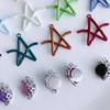 Cor pentagonal estrela uva liga pingente diy grampo de cabelo colar brincos acessórios material atacado