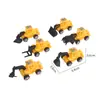 Cartão de decoração de bolo de carro de engenharia feliz aniversário letra em inglês plug-in desenhos animados infantis acessórios de decoração de bolo