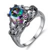 Anillo Creativo con Calavera y Diamantes de Colores Zirconia Anillo Set Nuevo Producto al por Mayor Wish Anillo Estilo Europeo y Americano para Mujer