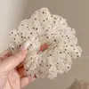 Goma para el pelo de estilo coreano, tamaño extragrande, de intestino de cerdo, estilo casual para niñas, linda cuerda floral para coleta con lazo