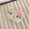 Pinza de clip doble cara gato KT tiburón clip hellokitty terciopelo dorado intestino grueso cinta para el pelo lazo accesorios de felpa