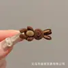 Grampo Lateral de Flor com Estampa de Leopardo para Mulheres 2025 Novo Clipe de Franja de Alta Qualidade para Cabelos Quebrados Clipe Lateral de Uma Linha Acessório de Cabelo