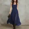 Vestido de Verano de Malla Patchwork Tallas Grandes para Mujer de TikTok Amazon Comercio Exterior, Estilo Elegante y Maduro, Vestido con Tirantes Delgado de Cintura Alta