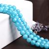 Pulseira de Contas Aquamarina Cristal DIY Otimizada Chalcedony Contas Semi-acabadas Joias Artesanais Fabricantes de Contas Redondas