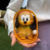Bolsa de Caminhada para Bebê da Família Mickey Capa Protetora Espessa Pingente de Vinil do Pluto Bolsa de Dor Dimoo Bubble Mart