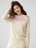 Suéter de Cachemira Suave Jacquard Vintage para Mujer, 26 Estilos Nuevos, Chic Casual, Top de Punto de Alta Gama para Vestir en Capas