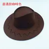 Fornecimento Imediato Chapéu de Cowboy Ocidental Chapéu de Cavaleiro da Pradaria Chapéu de Sol para Viagem Protetor Solar Chapéu de Palha Fresco Chapéu de Cowboy para Montanhismo Masculino e Feminino