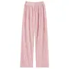 Pantalones Casuales de Pierna Ancha Corte Estrecho con Efecto Ondas de Agua para Mujer, Verano Delgados de Seda de Hielo Frescos Resistentes a las Arrugas Rectos Adelgazantes con Caída Largos