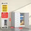 Archivero metálico de cinco secciones, gabinete multi-nivel para documentos con cerradura, gabinete para comprobantes financieros, gabinete de archivo para oficina