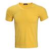 Verano 2022 nuevo 200g32 algodón CVC cuello en V manga corta coreana tubo recto camiseta para hombre al contado venta al por mayor