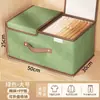 Caixa de Armazenamento de Roupas Transfronteiriça com Tampa Dupla para Roupa Doméstica, Divisória para Guarda-Roupa, Caixa Organizadora para Roupas e Calças, Caixa de Armazenamento Dobrável