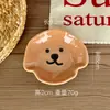 Prato de Cerâmica Desenho Animado Ursinho Prato Pequeno Prato para Lanches Domésticos Prato para Ossos Prato para Molho Condimento
