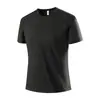Venta Directa de Fábrica Camiseta de Manga Corta Secado Rápido de Seda de Hielo para Hombre Verano Delgada Elástica Deportiva Casual Cuello Redondo Camiseta para Hombre T2603