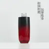 Frasco de vidro cosmético corpo da garrafa gradiente preto vermelho borrifador frasco com pump frasco para essência loção creme envase a vácuo