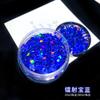 Lentejuelas hexagonales iridiscentes láser de 2.5 mm para manualidades DIY, Polvo de glitter para resina de 80 ml